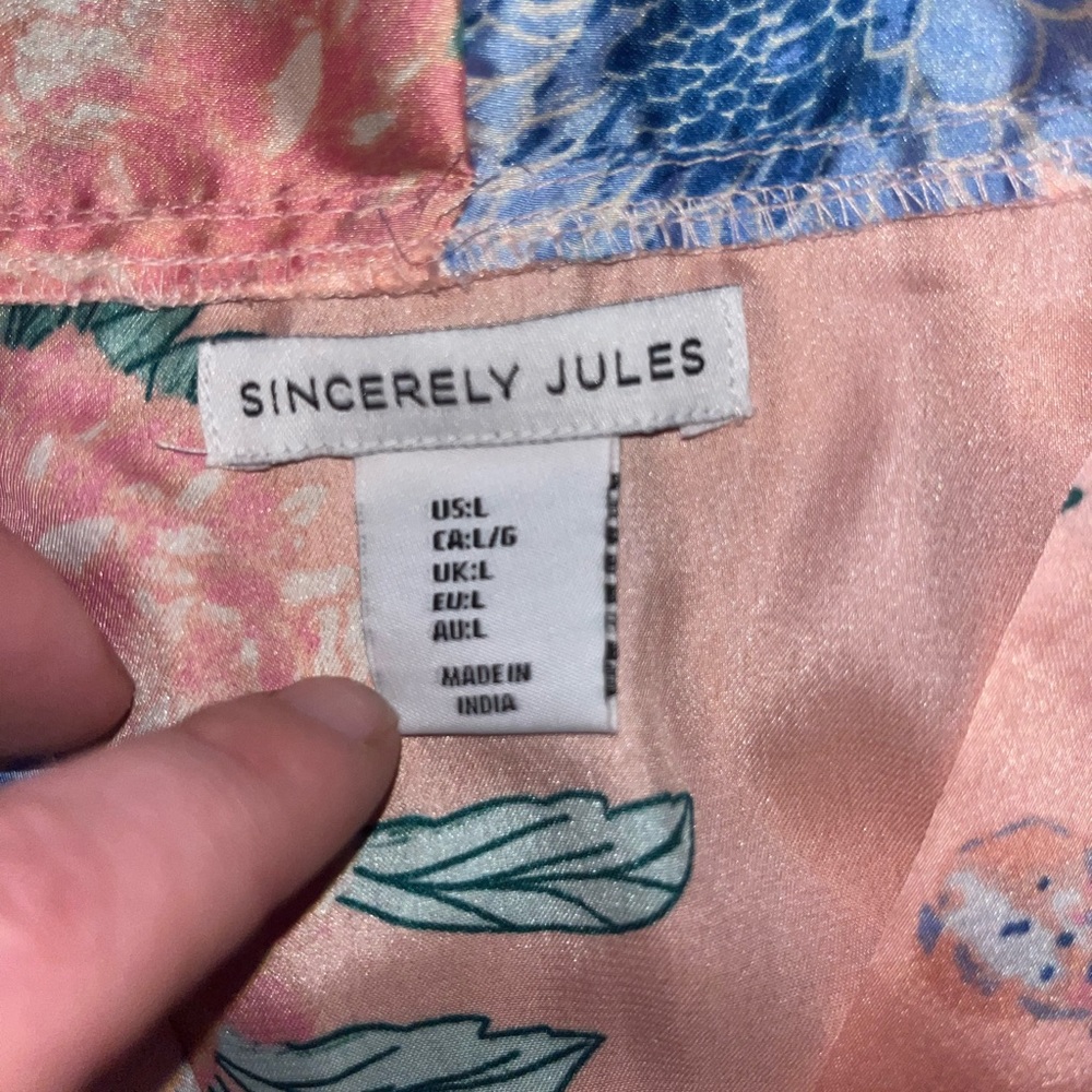 Sincerely Jules Pink Floral Robe Large - Picture 2 of 4